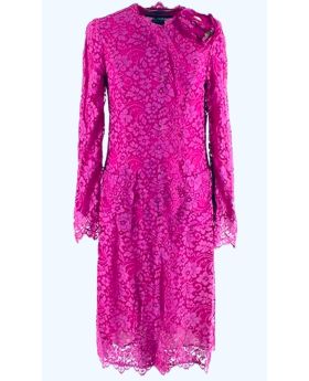 Dolce & Gabbana Pre-owned Vintage Pink Lace Longline Jacket